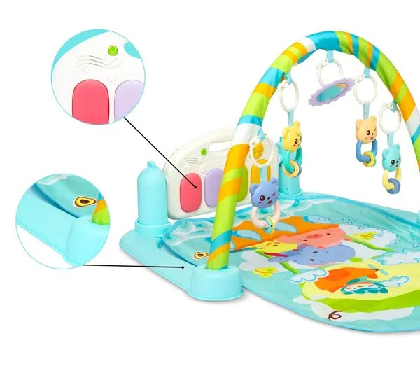 Baby Piano Gym Mat With Music - Multi Colour